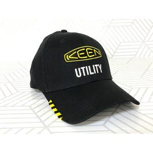 NEW Keen Utility Black Embroidered Fitted Logo Baseball Cap Hat OS